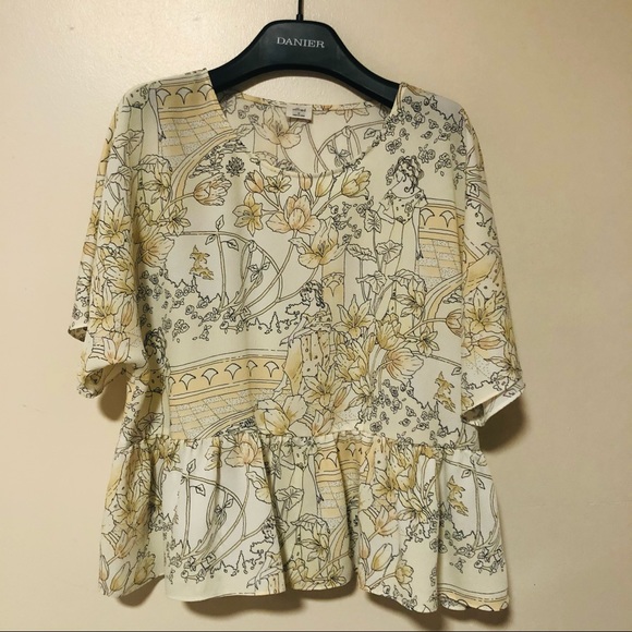 Aritzia Wilfred Macee Peplum Blouse MEDIUM - Picture 3 of 8